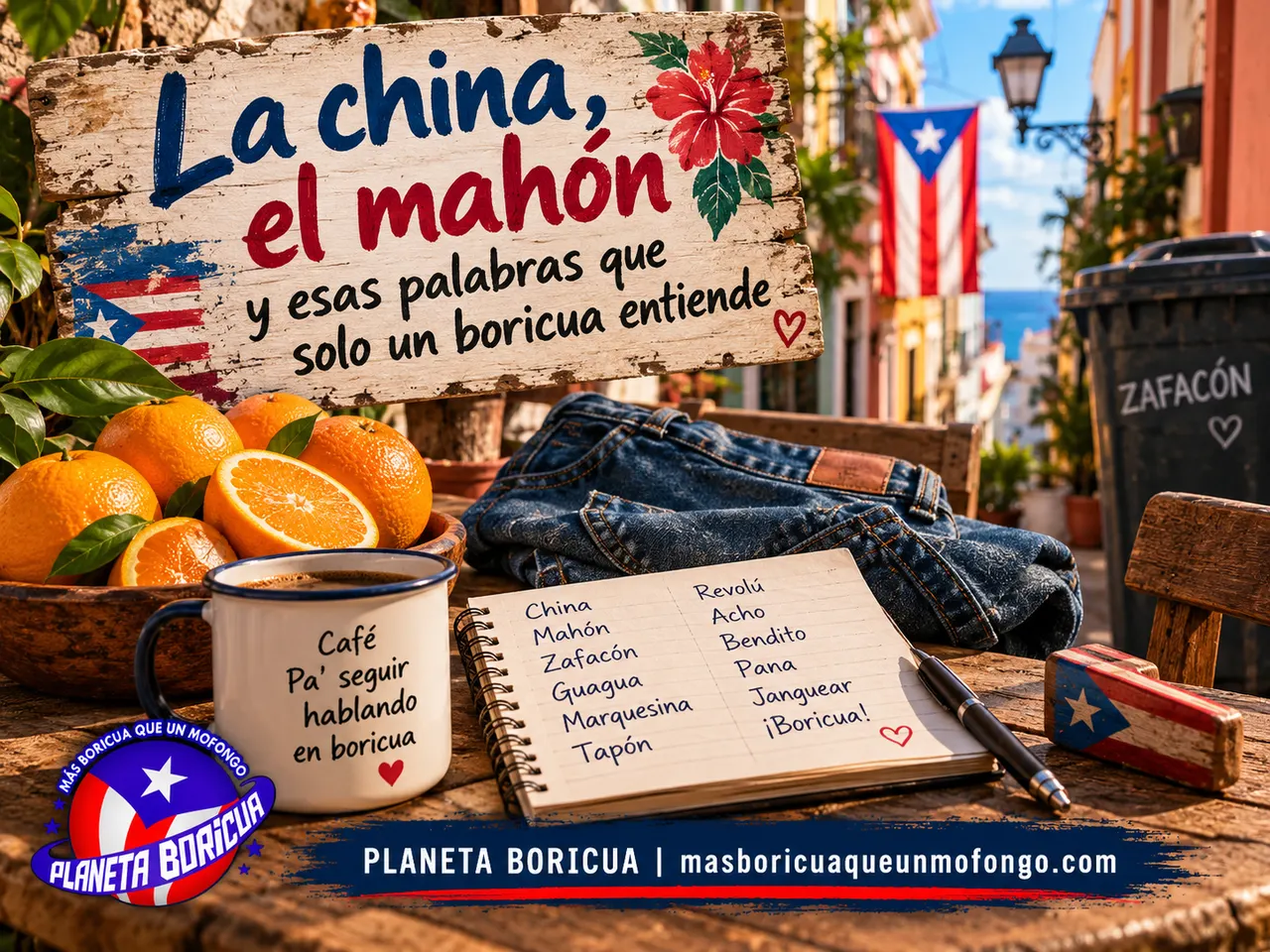La china, el mahón y esas palabras que solo un boricua entiende