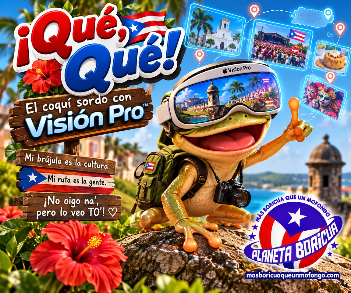 🐸 ¡Qué, Qué! El coquí sordo con Visión Pro anda de brincadera 🇵🇷