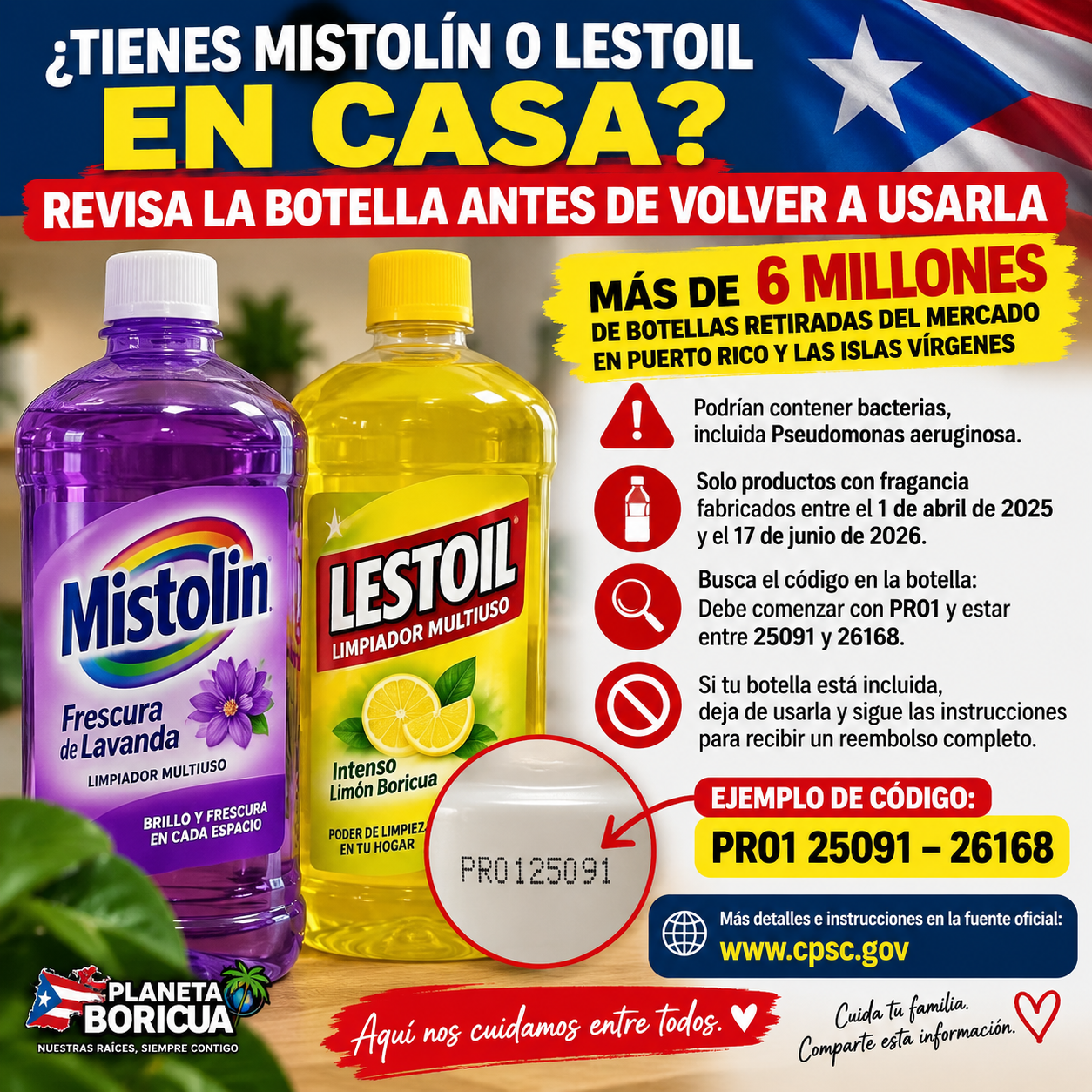 ¿Tienes Mistolín o Lestoil en casa? Revisa la botella antes de volver a usarla