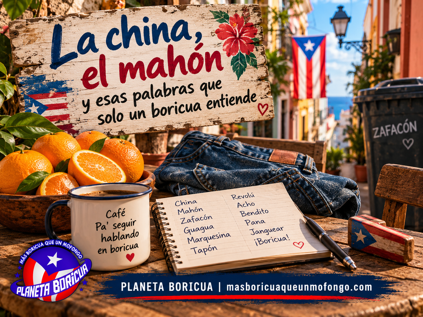 La china, el mahón y esas palabras que solo un boricua entiende