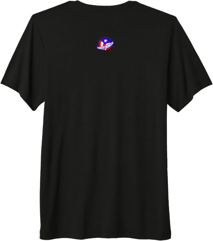 Camiseta Oficial de Planeta Boricua parte de atras con logo.